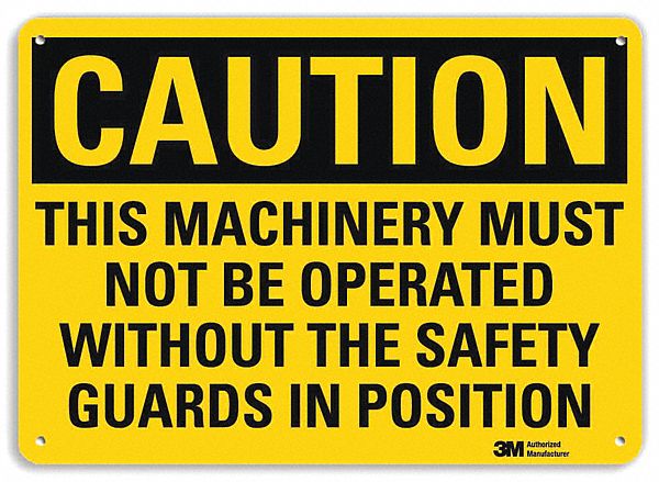 Safety Sign: Aluminum, Mounting Holes Sign Mounting, 7 in x 10 in Nominal Sign Size, Engineer Grade