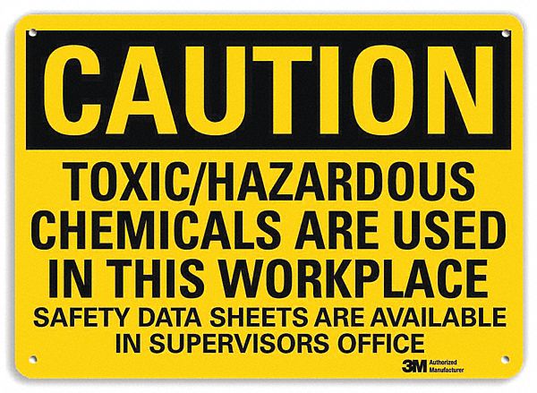 Caution Sign, 7 in x 10 in, Aluminum