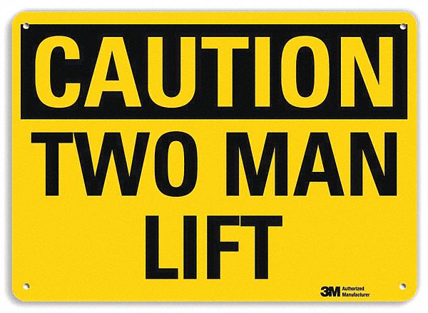 Safety Sign: Aluminum, Mounting Holes Sign Mounting, 7 in x 10 in Nominal Sign Size, Engineer Grade