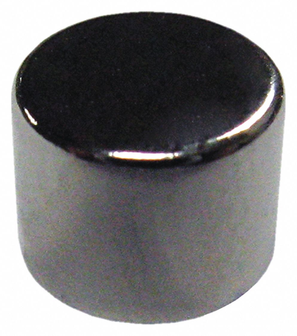 Rare Earth Magnet: Neodymium, 1/4 in Outside Dia, 0.2 in Thick, Disc Magnet, 35