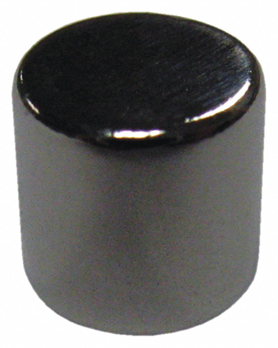 Rare Earth Magnet: Neodymium, 1/4 in Outside Dia, 0.25 in Thick, Disc Magnet, 35