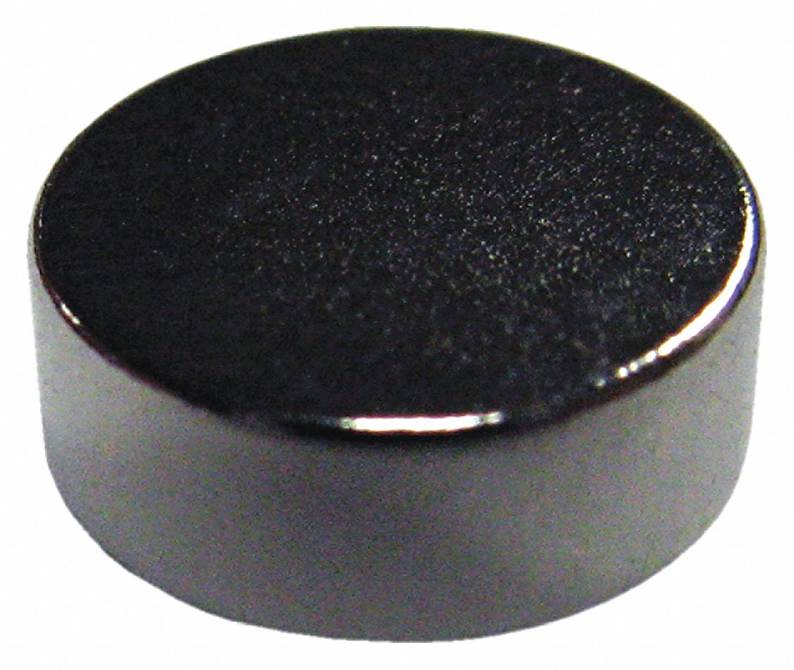 Rare Earth Magnet: Neodymium, 5/16 in Outside Dia, 0.12 in Thick, Disc Magnet, 35