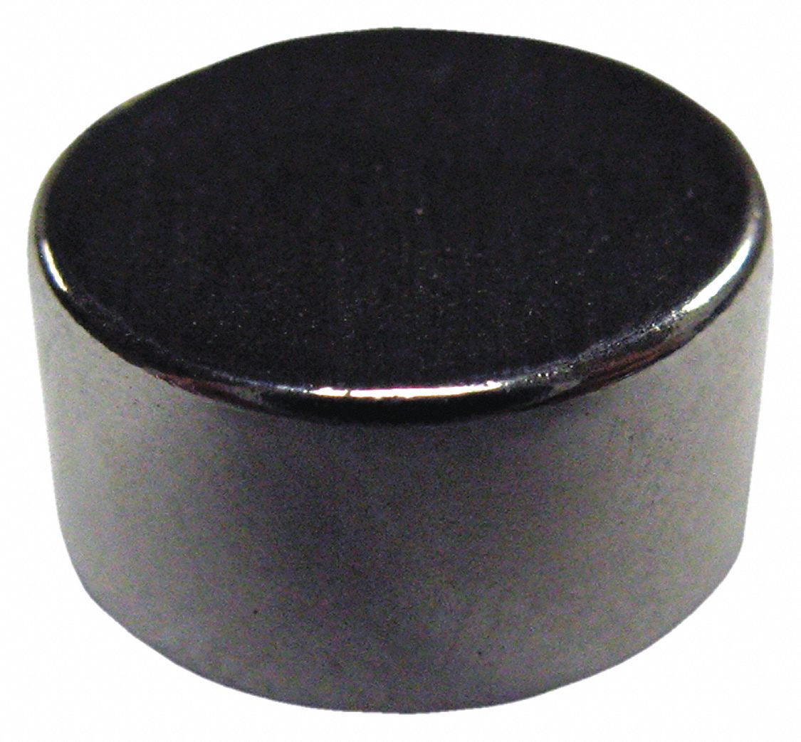 Rare Earth Magnet: Neodymium, 3/8 in Outside Dia, 0.2 in Thick, Disc Magnet, 30