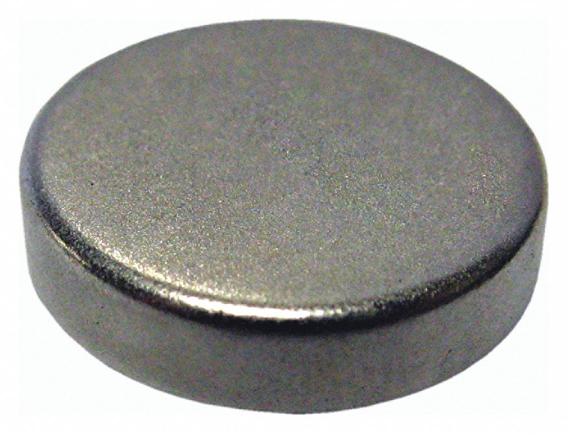 Rare Earth Magnet: Neodymium, 1/2 in Outside Dia, 0.12 in Thick, Disc Magnet, 35