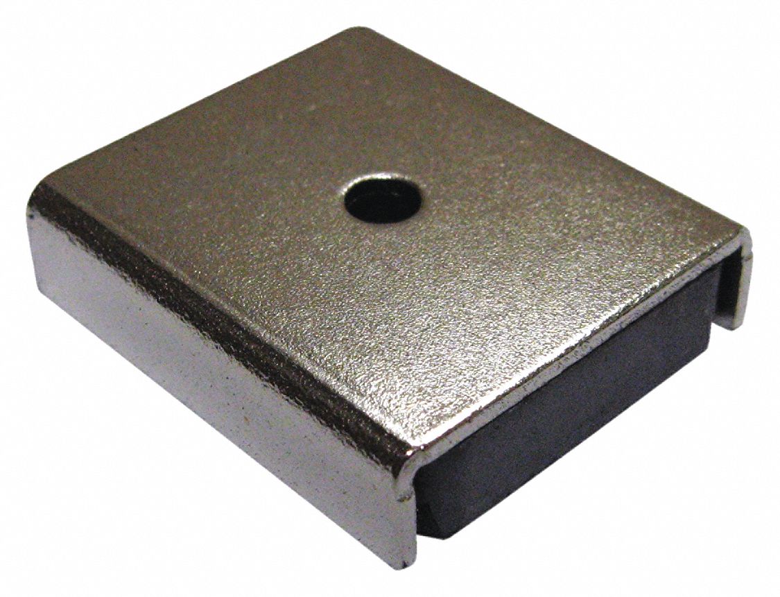Ceramic Magnets: Encased, 7/8 in Wd, 0.28 in Thick, 1 in Lg