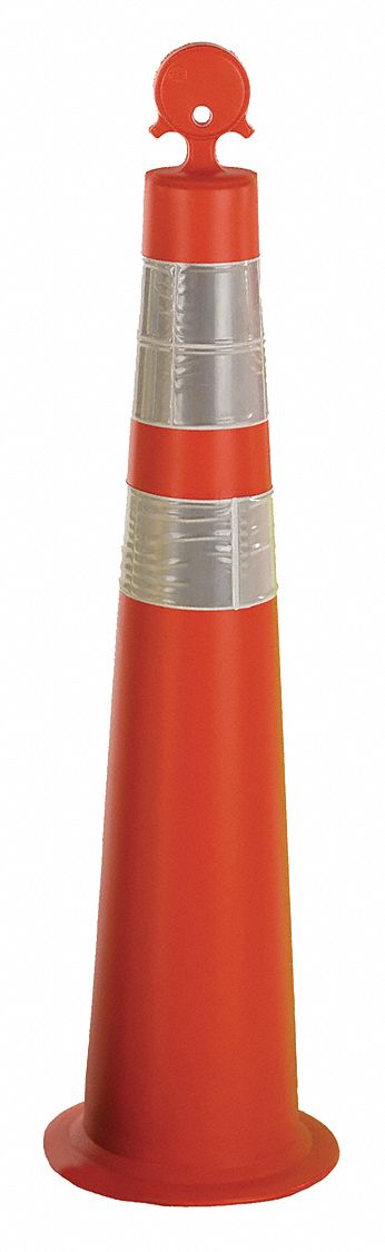 35KJ27 - Channelizer Cone with Collar 42inH Ornge
