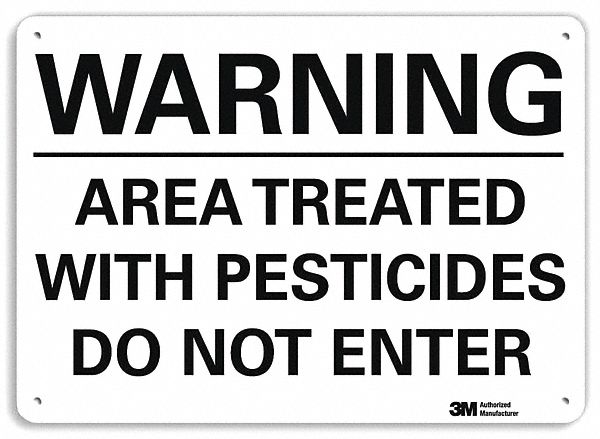 Warning Sign: Plastic, Mounting Holes Sign Mounting, 7 in x 10 in Nominal Sign Size, 0.055 in Thick