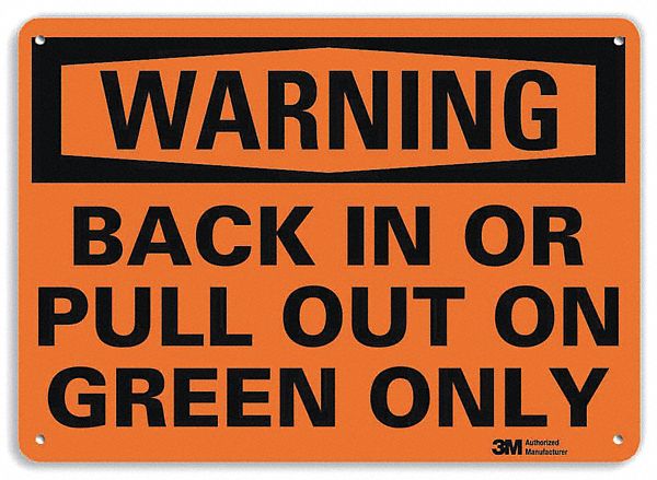 Warning Sign: Plastic, Mounting Holes Sign Mounting, 7 in x 10 in Nominal Sign Size, 0.055 in Thick