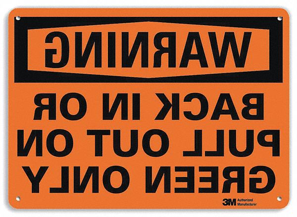 Warning Sign: Plastic, Mounting Holes Sign Mounting, 7 in x 10 in Nominal Sign Size, 0.055 in Thick