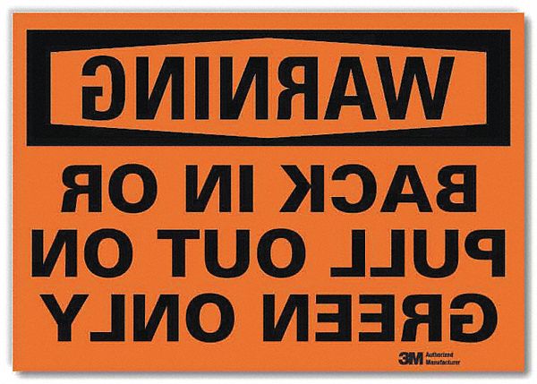 Reflective Loading & Unloading Label: Reflective Sheeting, 10 in x 14 in Nominal Sign Size