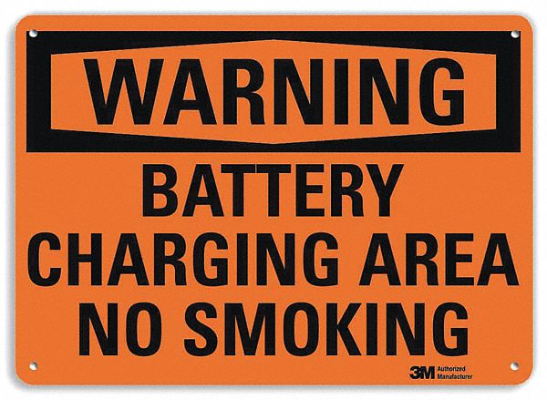 Warning Sign: Plastic, Mounting Holes Sign Mounting, 10 in x 14 in Nominal Sign Size, 0.055 in Thick