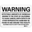Warning: Detectable Amounts Of Chemicals Known To The State Of California To Cause Cancer, Birth Defects Or Other Reproductive Harm May Be Found In And Around This Facility California Health & Safety Code Section 25249.5 Signs