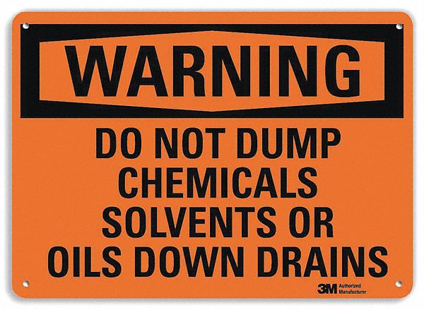 Warning Sign: Plastic, Mounting Holes Sign Mounting, 7 in x 10 in Nominal Sign Size, 0.055 in Thick