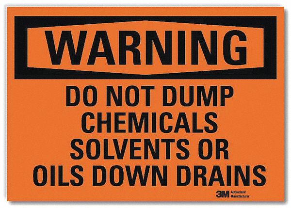 Warning Sign: Reflective Sheeting, Adhesive Sign Mounting, 7 in x 10 in Nominal Sign Size, Warning