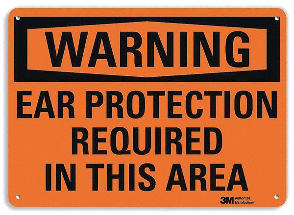 Warning Sign: Plastic, Mounting Holes Sign Mounting, 7 in x 10 in Nominal Sign Size, 0.055 in Thick