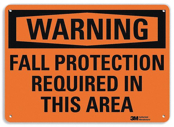 Warning Sign: Plastic, Mounting Holes Sign Mounting, 7 in x 10 in Nominal Sign Size, 0.055 in Thick