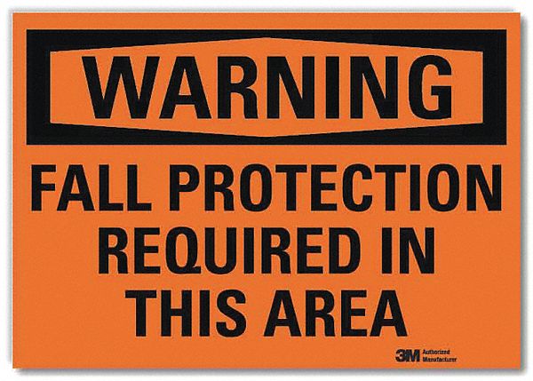 Warning Sign: Reflective Sheeting, Adhesive Sign Mounting, 5 in x 7 in Nominal Sign Size