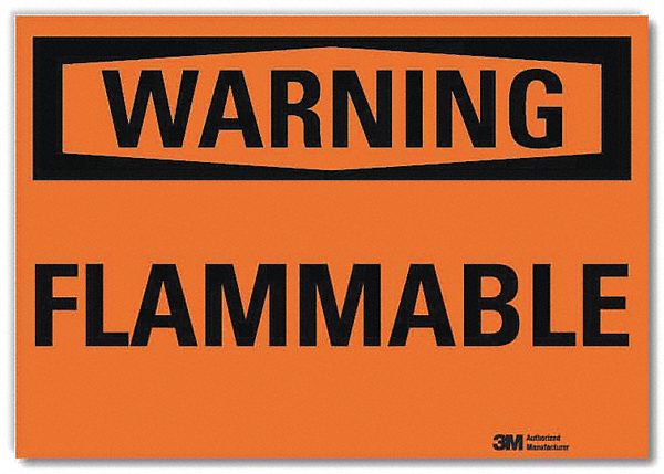 Warning Sign: Reflective Sheeting, Adhesive Sign Mounting, 7 in x 10 in Nominal Sign Size