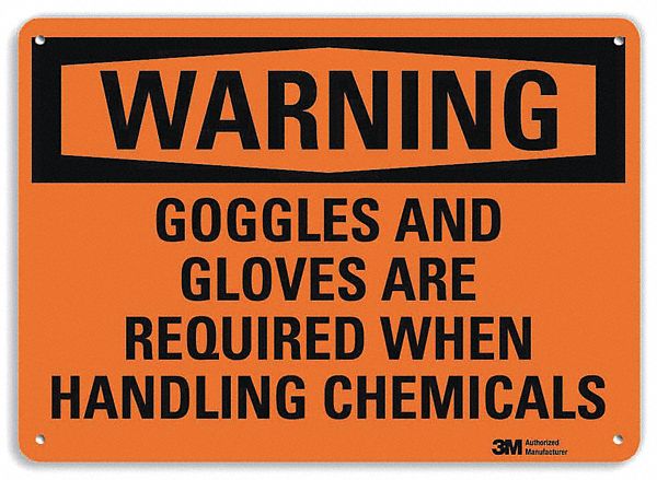 Warning Sign: Plastic, Mounting Holes Sign Mounting, 7 in x 10 in Nominal Sign Size, 0.055 in Thick
