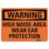 Warning: High Noise Area Wear Ear Protection Signs