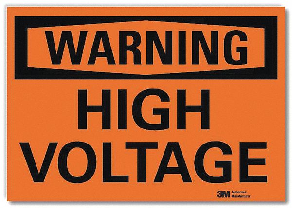 Security Sign: Reflective Sheeting, Adhesive Sign Mounting, 7 in x 10 in Nominal Sign Size, Warning