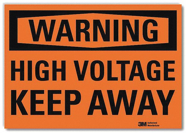 Security Sign: Reflective Sheeting, Adhesive Sign Mounting, 7 in x 10 in Nominal Sign Size, Warning