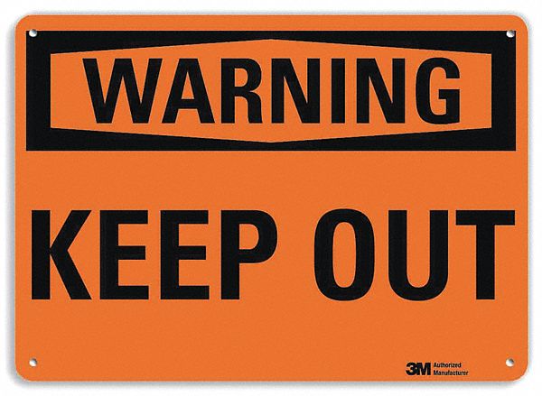 Security Sign: Plastic, Mounting Holes Sign Mounting, 7 in x 10 in Nominal Sign Size, 0.055 in Thick