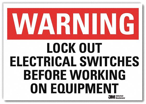 Warning Sign: Reflective Sheeting, Adhesive Sign Mounting, 7 in x 10 in Nominal Sign Size