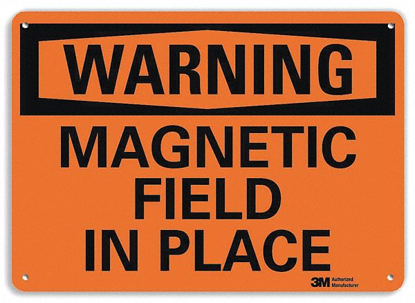 Warning Sign: Aluminum, Mounting Holes Sign Mounting, 10 in x 14 in Nominal Sign Size, 0.04 in Thick