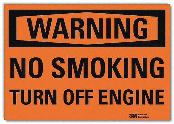 Reflective  No smoking Label: Aluminum, 10 in x 14 in Nominal Sign Size, Engineer Grade