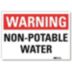 Warning: Non-Potable Water Signs