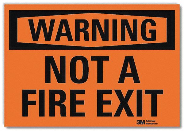 Security Sign: Reflective Sheeting, Adhesive Sign Mounting, 7 in x 10 in Nominal Sign Size