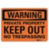 Warning: Private Property Keep Out No Trespassing Signs