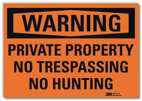 Security Sign: Reflective Sheeting, Adhesive Sign Mounting, 7 in x 10 in Nominal Sign Size