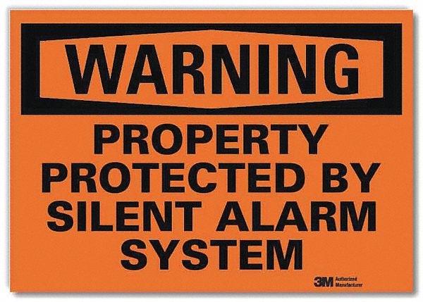 Security Sign, 7x10in, Reflective Sheeting