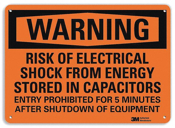 Warning Sign: Aluminum, Mounting Holes Sign Mounting, 10 in x 14 in Nominal Sign Size, 0.04 in Thick