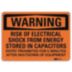 Warning: Risk Of Electrical Shock From Energy Stored In Capacitors Entry Prohibited For 5 Minutes After Shutdown Of Equipment Signs