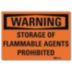 Warning: Storage Of Flammable Agents Prohibited Signs