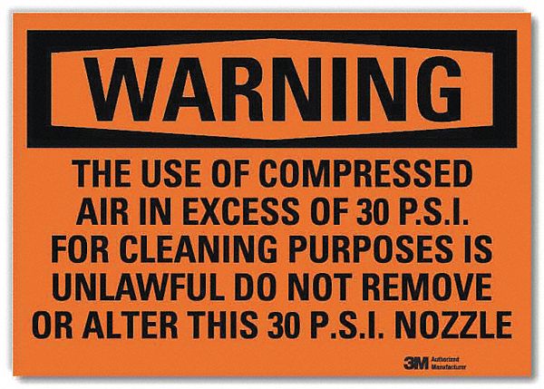 Security Sign: Reflective Sheeting, Adhesive Sign Mounting, 7 in x 10 in Nominal Sign Size