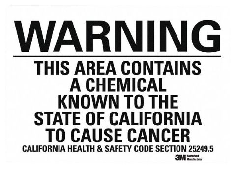 Warning Sign: Reflective Sheeting, Adhesive Sign Mounting, 7 in x 10 in Nominal Sign Size