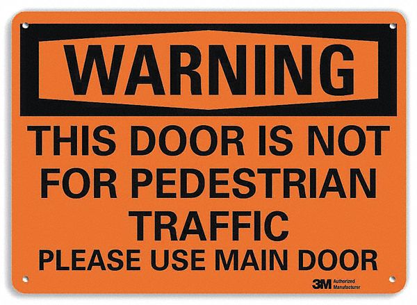 Security Sign: Plastic, Mounting Holes Sign Mounting, 7 in x 10 in Nominal Sign Size, 0.055 in Thick