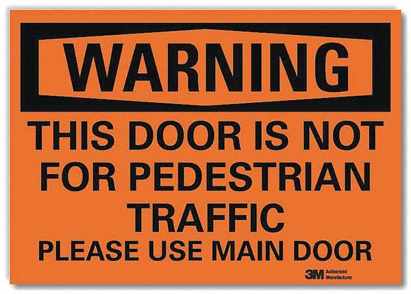 PANNEAU,PLEASE USE MAIN DOOR,10X14PO