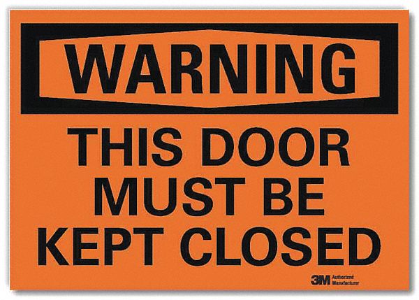 Security Sign: Reflective Sheeting, Adhesive Sign Mounting, 7 in x 10 in Nominal Sign Size, Warning