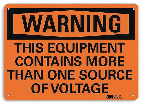 Security Sign: Plastic, Mounting Holes Sign Mounting, 10 in x 14 in Nominal Sign Size, Warning