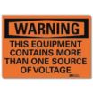 Warning: This Equipment Contains More Than One Source Of Voltage Signs
