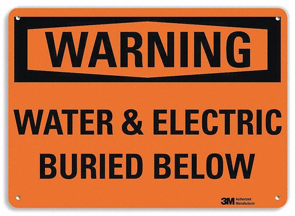Security Sign, 10 in x 14 in, Plastic