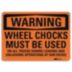 Warning: Wheel Chocks Must Be Used On All Trucks During Loading And Unloading Operations At Our Docks Signs