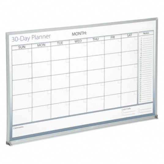 ABILITY ONE, Plastic, 24 in Dry Erase Ht, Planning Board - 35KR22|7520 ...