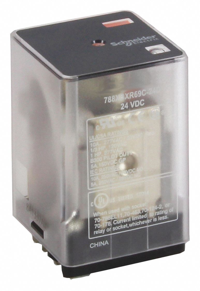SCHNEIDER ELECTRIC General Purpose Relay, 120V AC Coil Volts, 10A