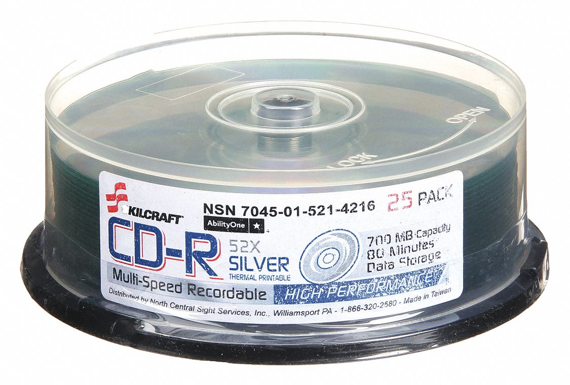 CD-R DISC,700 MB,80 MIN,52X,PK25